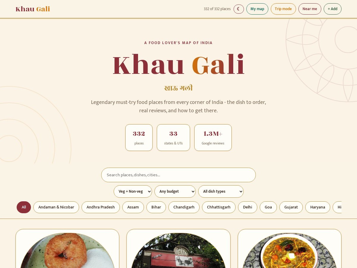 Khau Gali — India Food Map